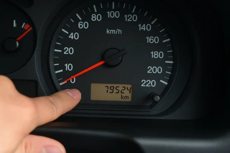 Motor beyni ekspertizi sırasında kilometre kontrolü.
